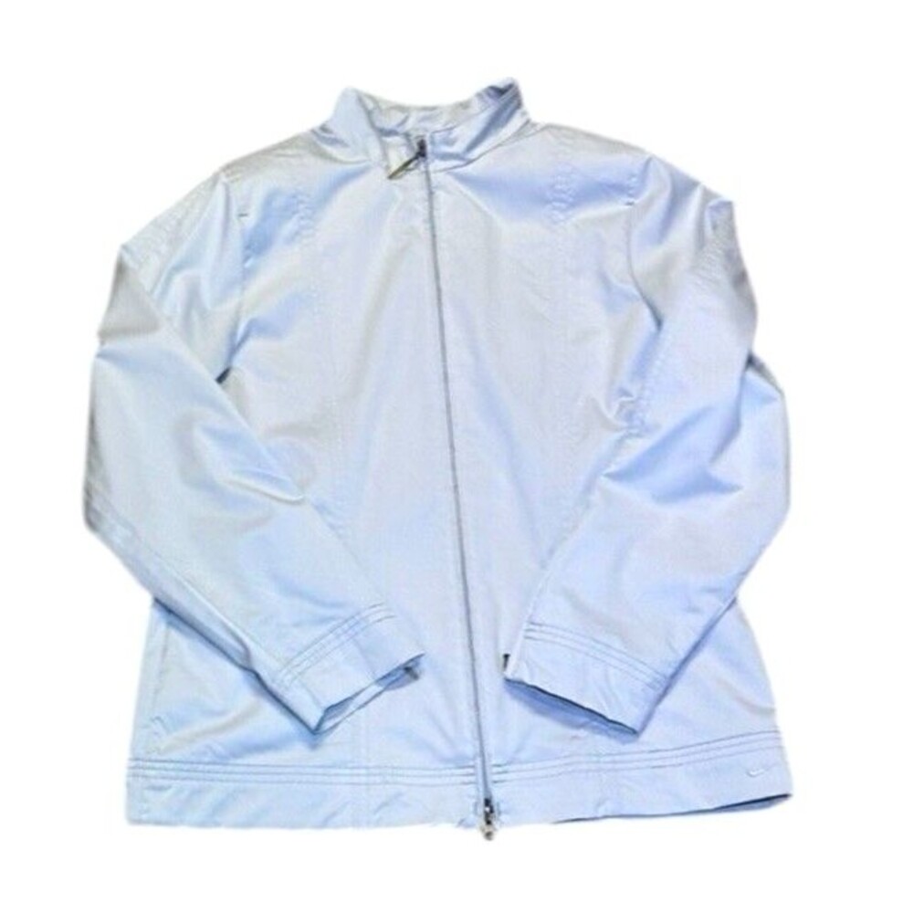 Nike Golf clima fit jacket women’s M 8-10 light gray double zip outdoors